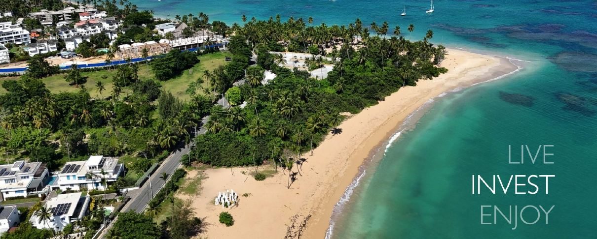 Punta Popy beach from the air